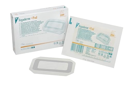 3M Tegaderm +Pad - Apósito de película con almohadilla no adherente, 3589, 3-12 pulgadas x 6 pulgadas, 1bolsa