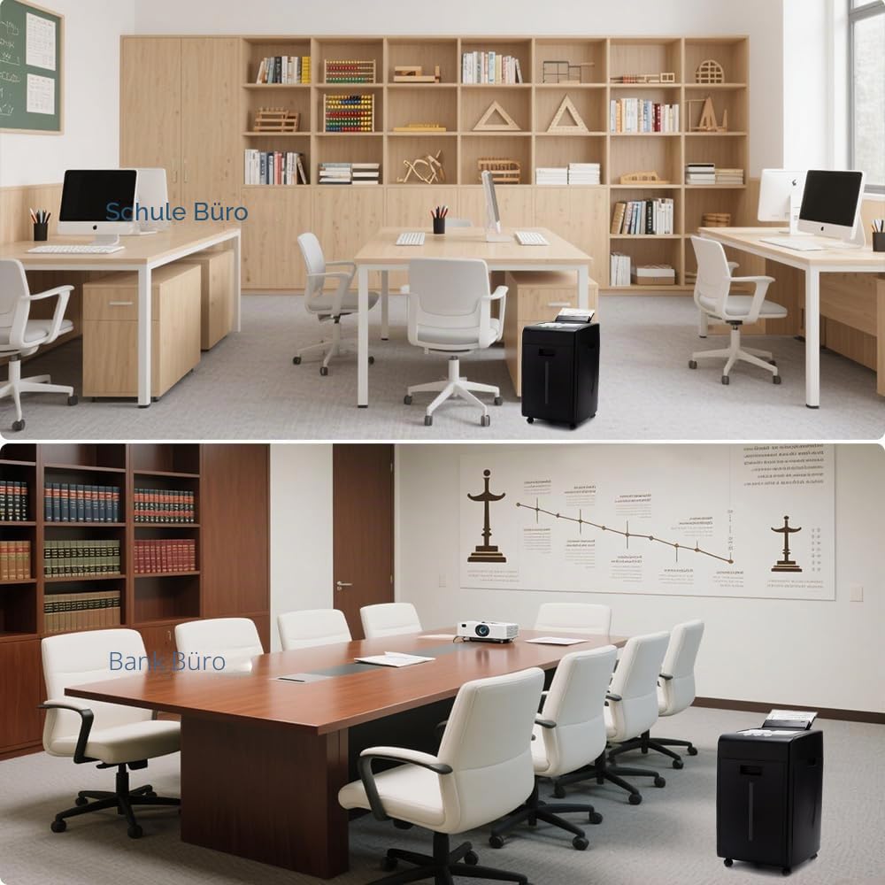 Aktenvernichter Automatischer Schredder Papier 200 Blatt | P5 Sicherheit Mikroschnitt Papierschredder Professionell für CD Kreditkarten 60 Min - Büro Haushalt Zuhause Schule Homeoffice