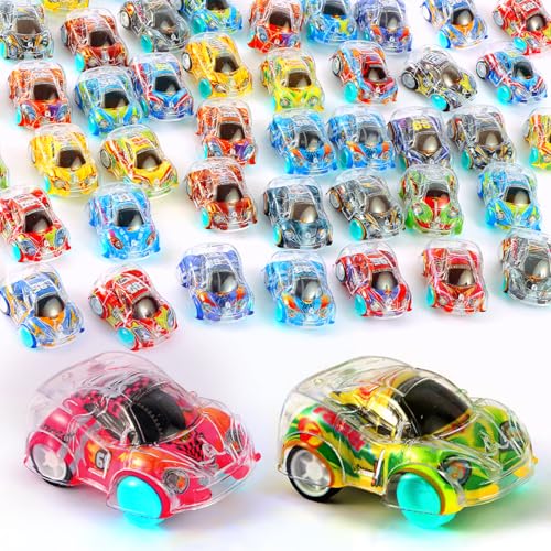 QSONSELL 50 Pcs Mini Pull Back Cars, Mini Toy Cars Pull Back Race Cars for Kids Toddlers, Treasure Box Toys for Classroom Prizes, Pinata Stuffers, Easter Basket Stuffers Goodie Bags Stuffers for Kids