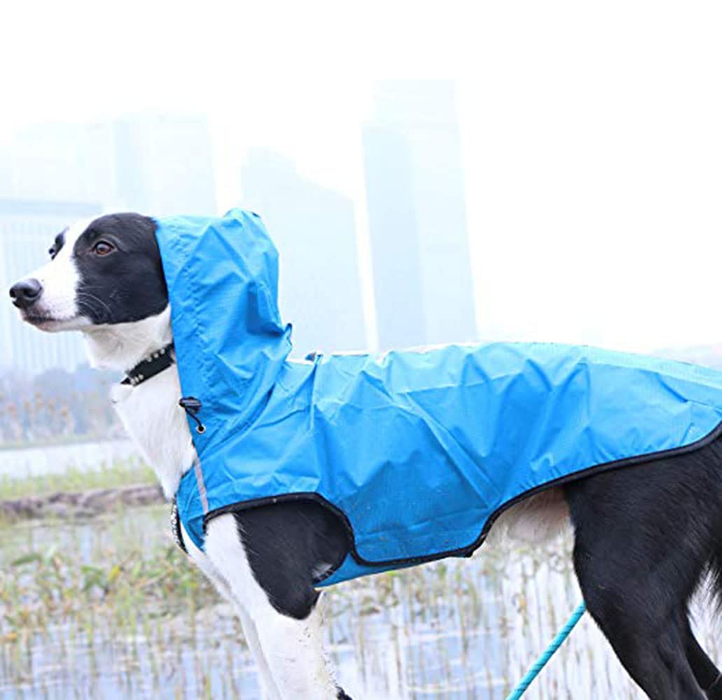 Impermeabile per Animali Domestici Abbigliamento per Animali Domestici Tessuto Impermeabile Riflettente di Sicurezza Abbigliamento per Cuccioli,Blu,XXL