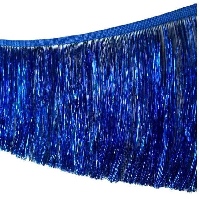 2/5/10 mètres 15 cm Franges Gland Dentelle Franges Bordure pour Robe Latine scène vêtements Rideaux Dentelle Accessoires décoration de Noël-15 cm-10 mètres-Bleu Royal
