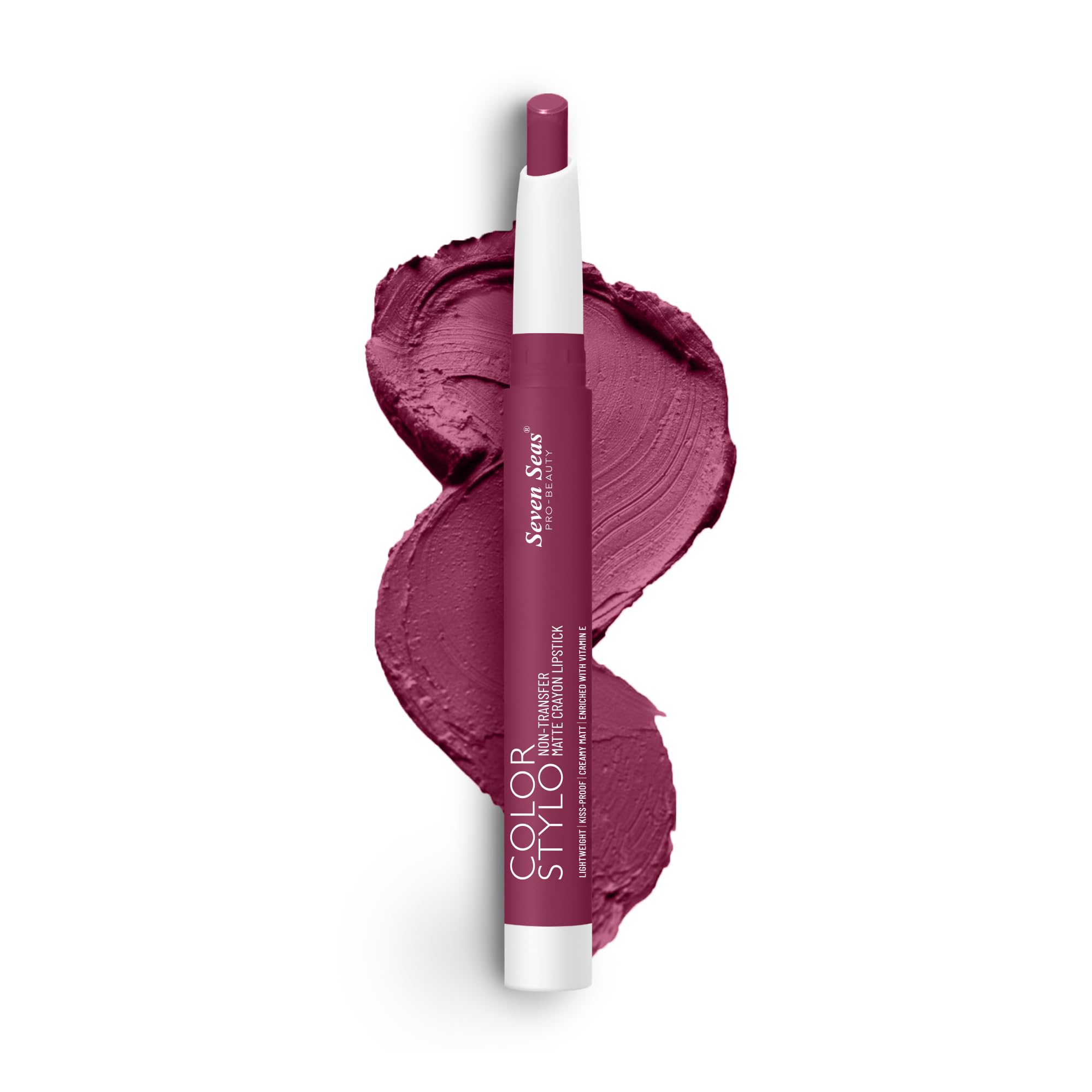 Color Stylo Non Transfer Matte Lipstick | Matte Finish | Waterproof | Long Lasting | Lasts Up to 24 hours (Plum Kiss)