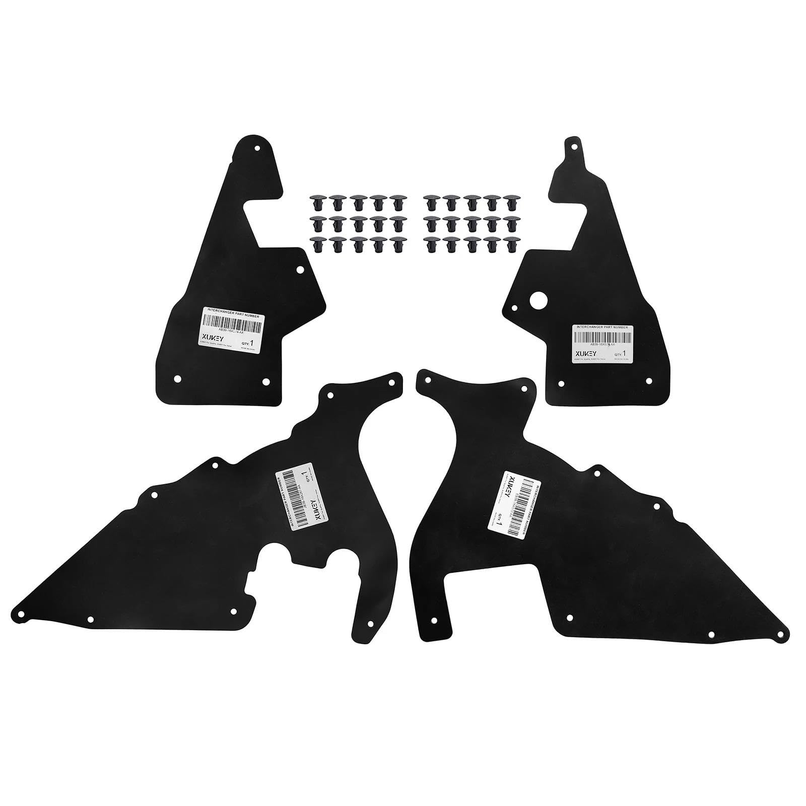NRTNRFQW For Ford For Ranger P375 T6 For Everest Fender Liners Apron Skirts Guards Seals 4x Splash Shields With Clips Fenders