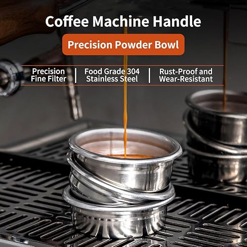 Miniatura 6 de Haofy Cesta de filtro de café, tazas de filtro de café desmontables, accesorio de filtro de máquina de café de acero inoxidable para oficina en casa