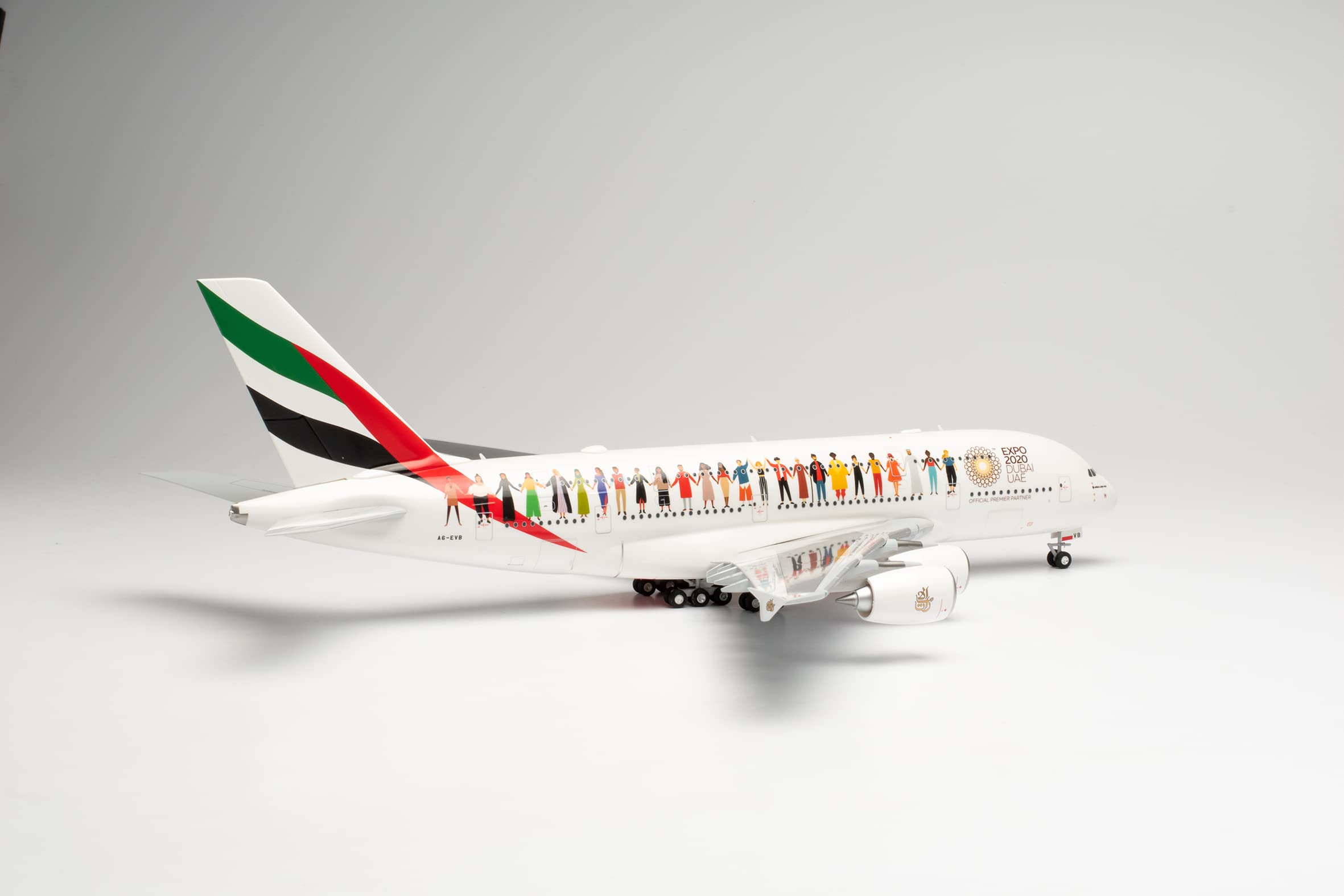 herpa 571692 Emirates Airbus A380 "Year of Tolerance", model samolotu, modelarstwa, miniaturowe modele, przedmiot kolekcjonerski, wielokolorowy