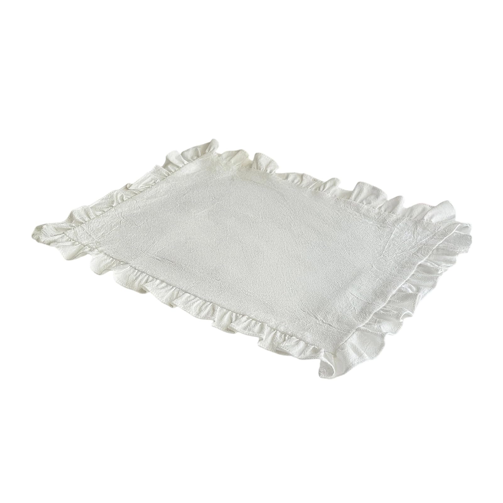 Virelynx Vintage Placemat Rectangle – Ruffle Dining Table Decoration Mat, Restaurant Home Dinner Party Tea Party Wedding