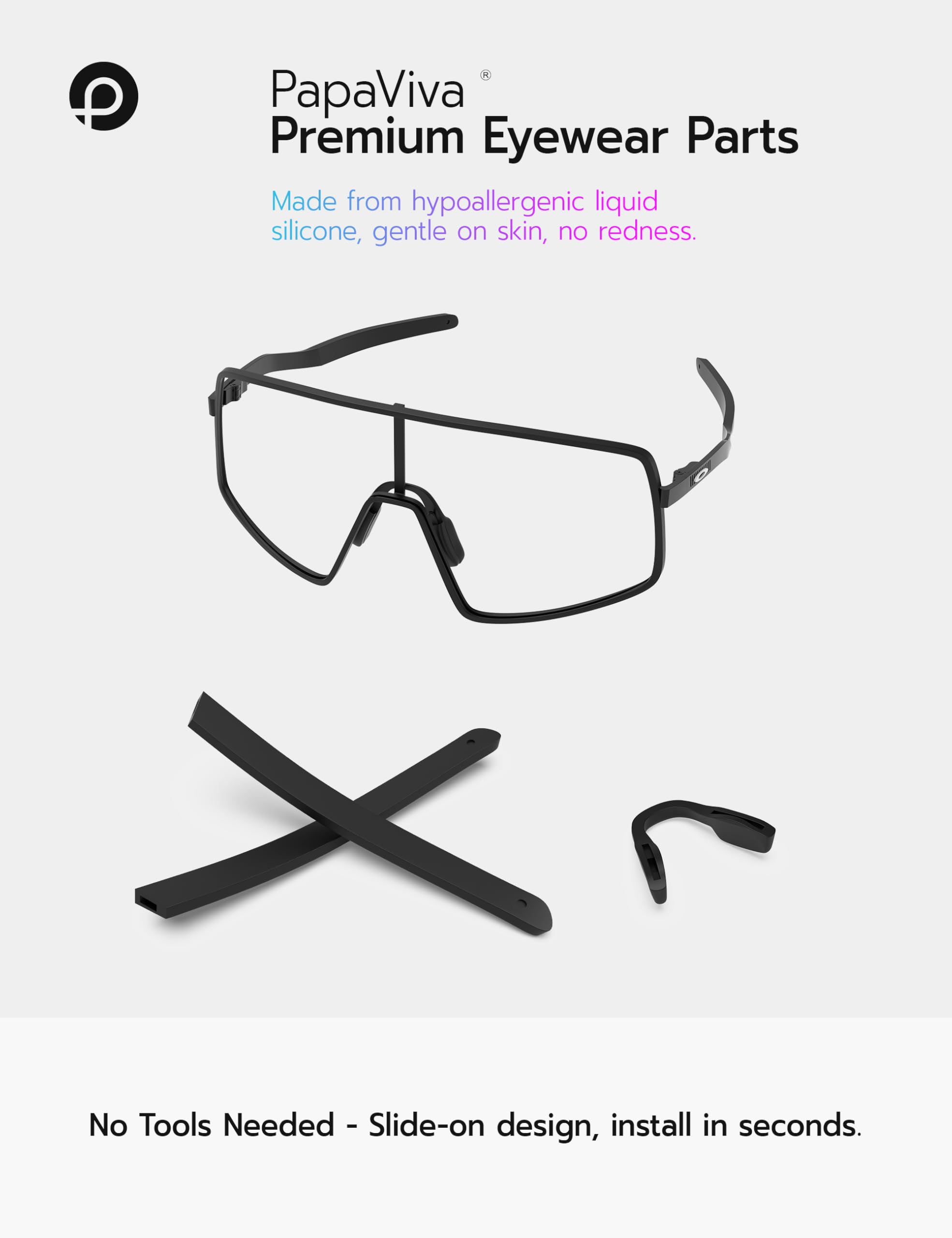 Kit di ricambio in gomma per naso e gommini per Oakley Sutro TI OO6013