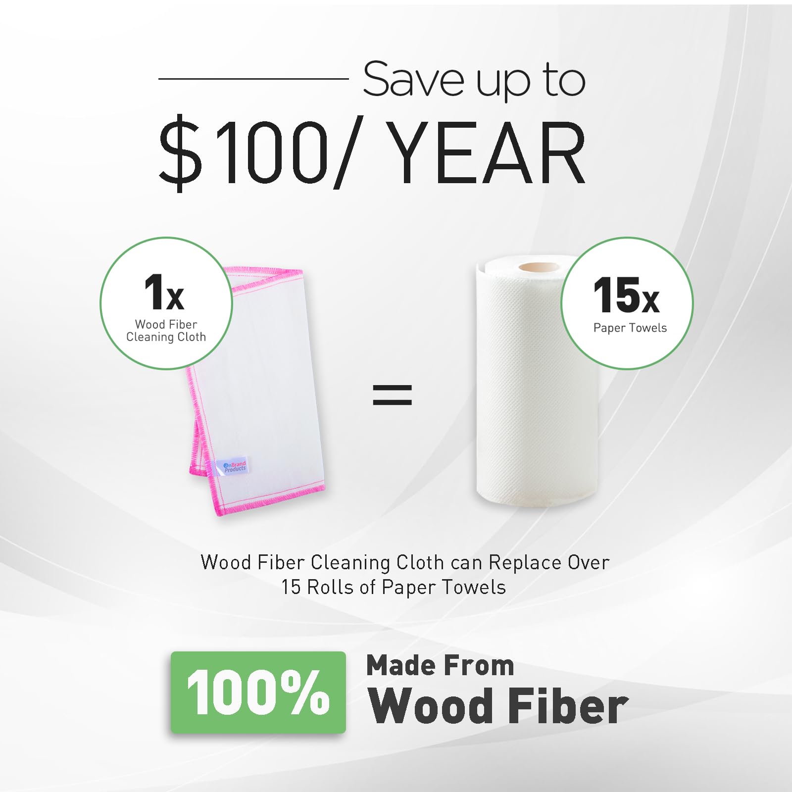 Naturalmente - Paño de limpieza de fibra de madera, paños de limpieza de microfibra, paquete de 16 paños súper absorbentes para lavar platos, toalla de cocina general reutilizable