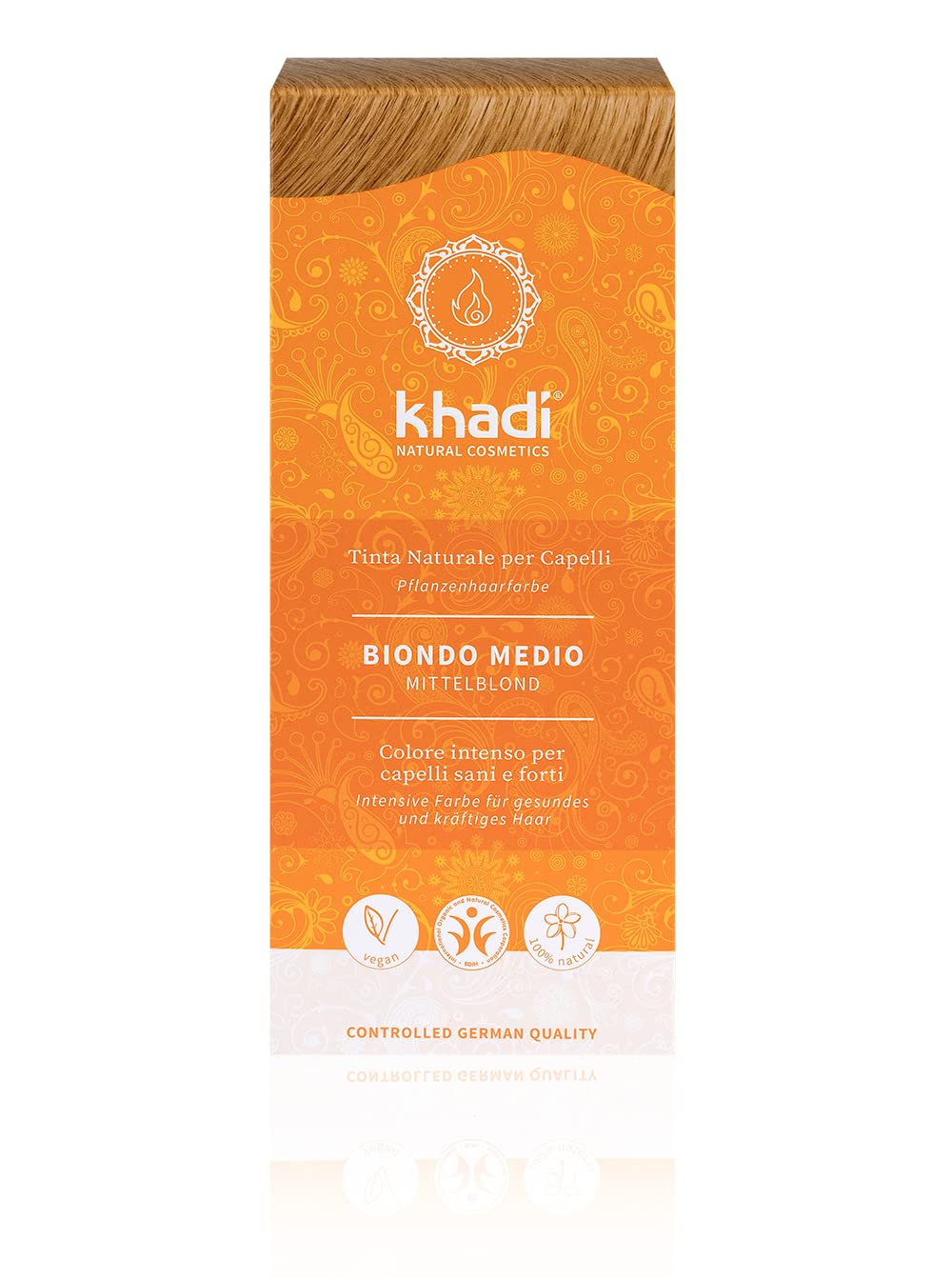 khadi CASTANO MEDIO Tinte vegetal para el cabello - tinte para un color castaño canela vivo y cálido hasta un castaño medio intenso y profundo - 100% vegetal - 100 g — view 20