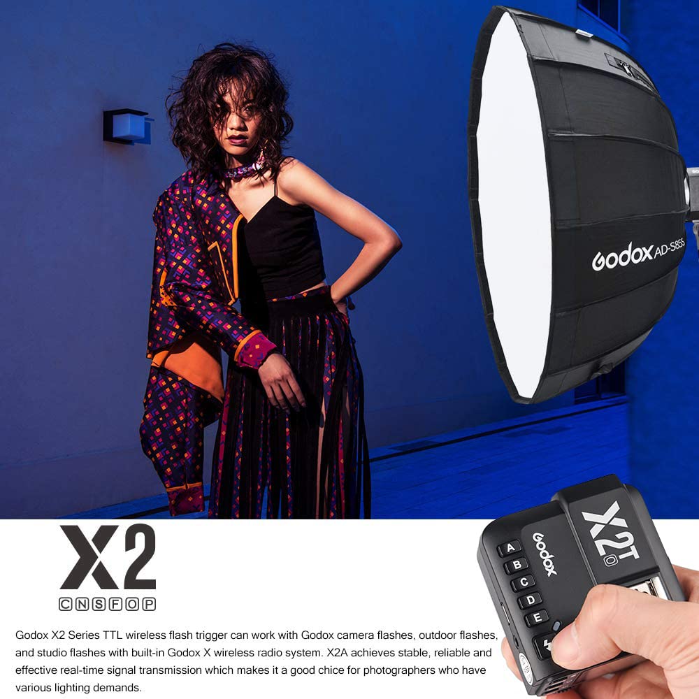 GODOX X2T-O TTL Flash Trigger connessione Bluetooth trasmettitore HSS 1/8000s 5 Pulsanti di Gruppo Separati per Fotocamera Olympus Panasonic