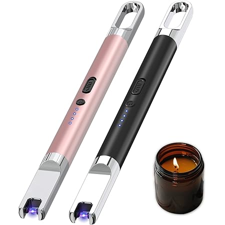 Premium Rechargeable Electric USB Lighter With Long Neck - LED Type-C Flameless Arc Lighter For Stove, Candles, BBQ, And Camping - 360° Flexible, Windproof, And Safe Design - Best Quality Multicolor Metal