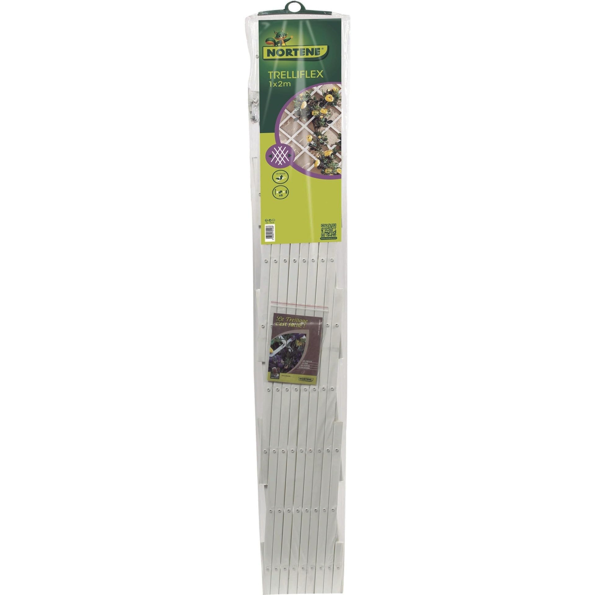 Celosia PVC Extensible 1x2 m blanco Trelliflex Nortene