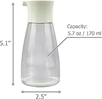 Vista 6 de EIKS 2 Set Glass Cruet Bottles Dispenser for Olive Oil Vinegar Soy Sauce, Suitable for Kitchen Cooking Barbecue Usage
