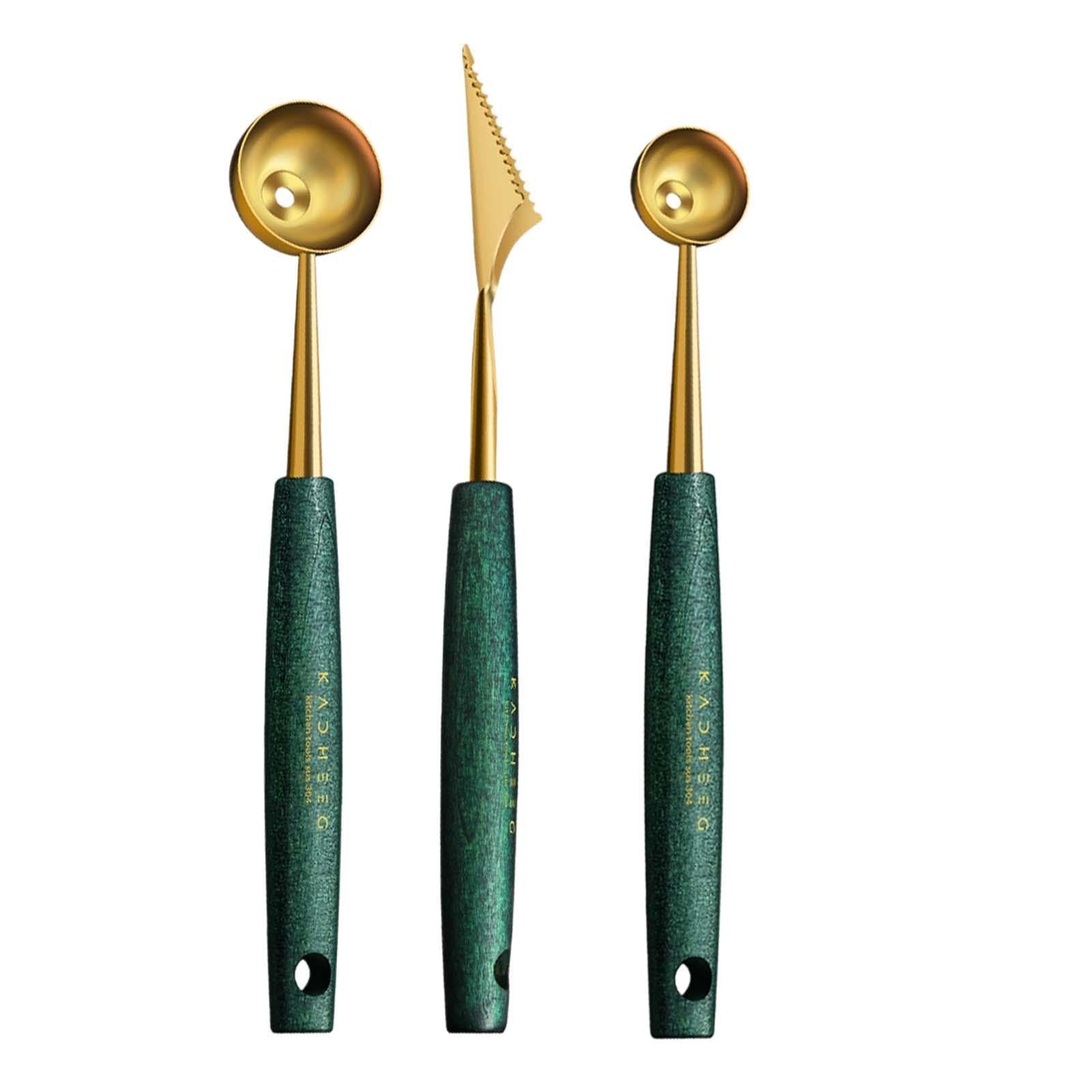 Ustensile pastèque et fourchette de table LM en inox pour plateau de fruits