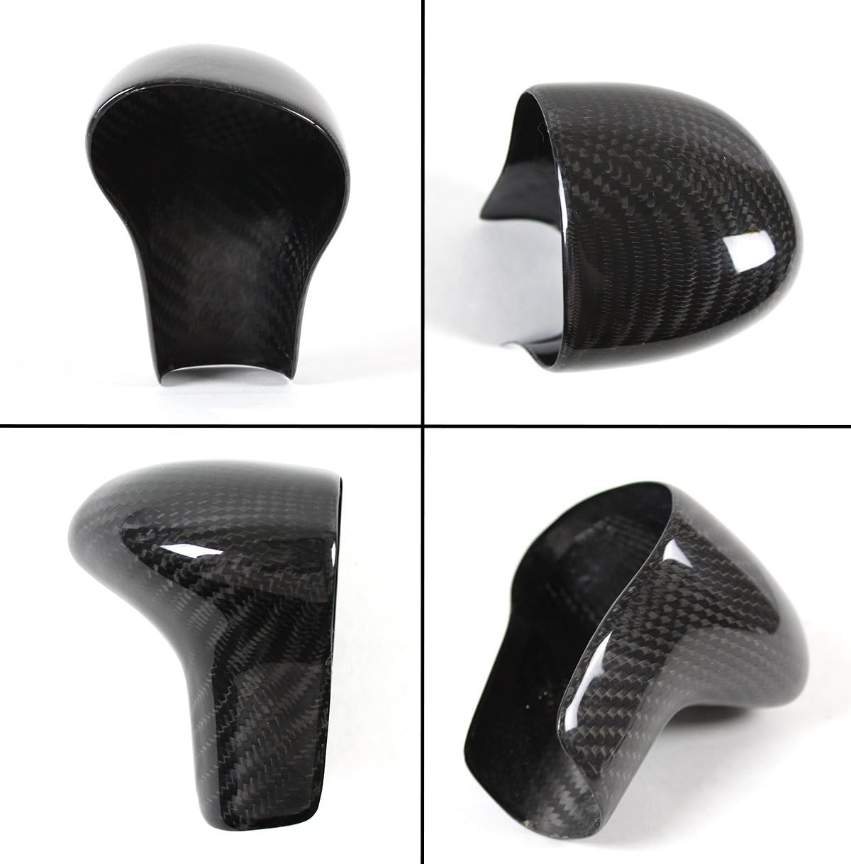 Direct Add-on Real Carbon Fiber Auto Shift Gear Knob Cover Compatible for 2013-2016 Audi A4/Q5/Q7 & 2012-2016 A5 & 2012-2015 A6