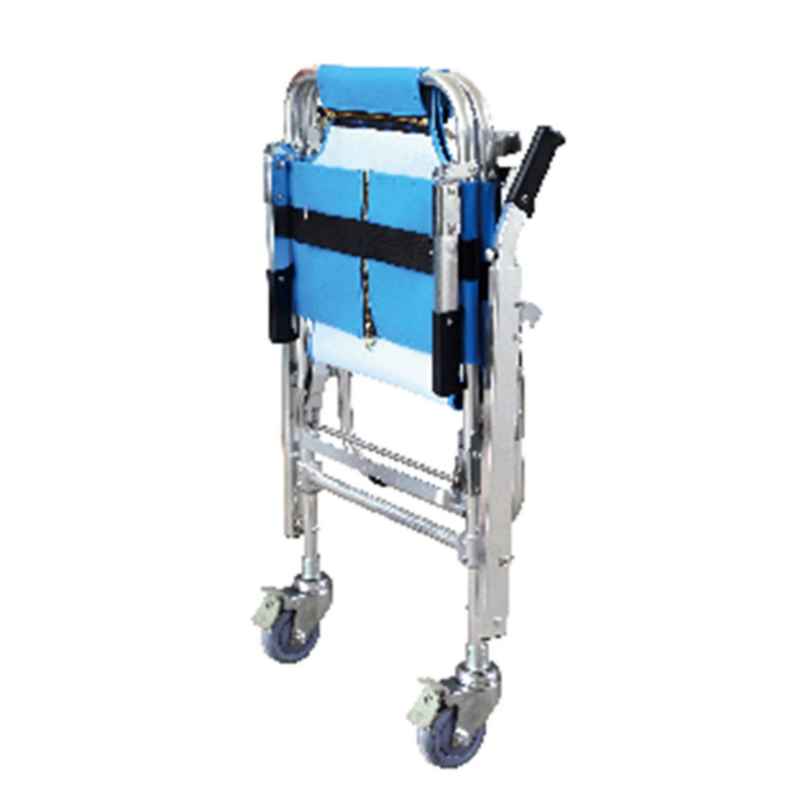 Silla médica portátil con 4 ruedas, silla plegable EMS para evacuación de bomberos de ambulancia, silla de escalera ligera y plegable