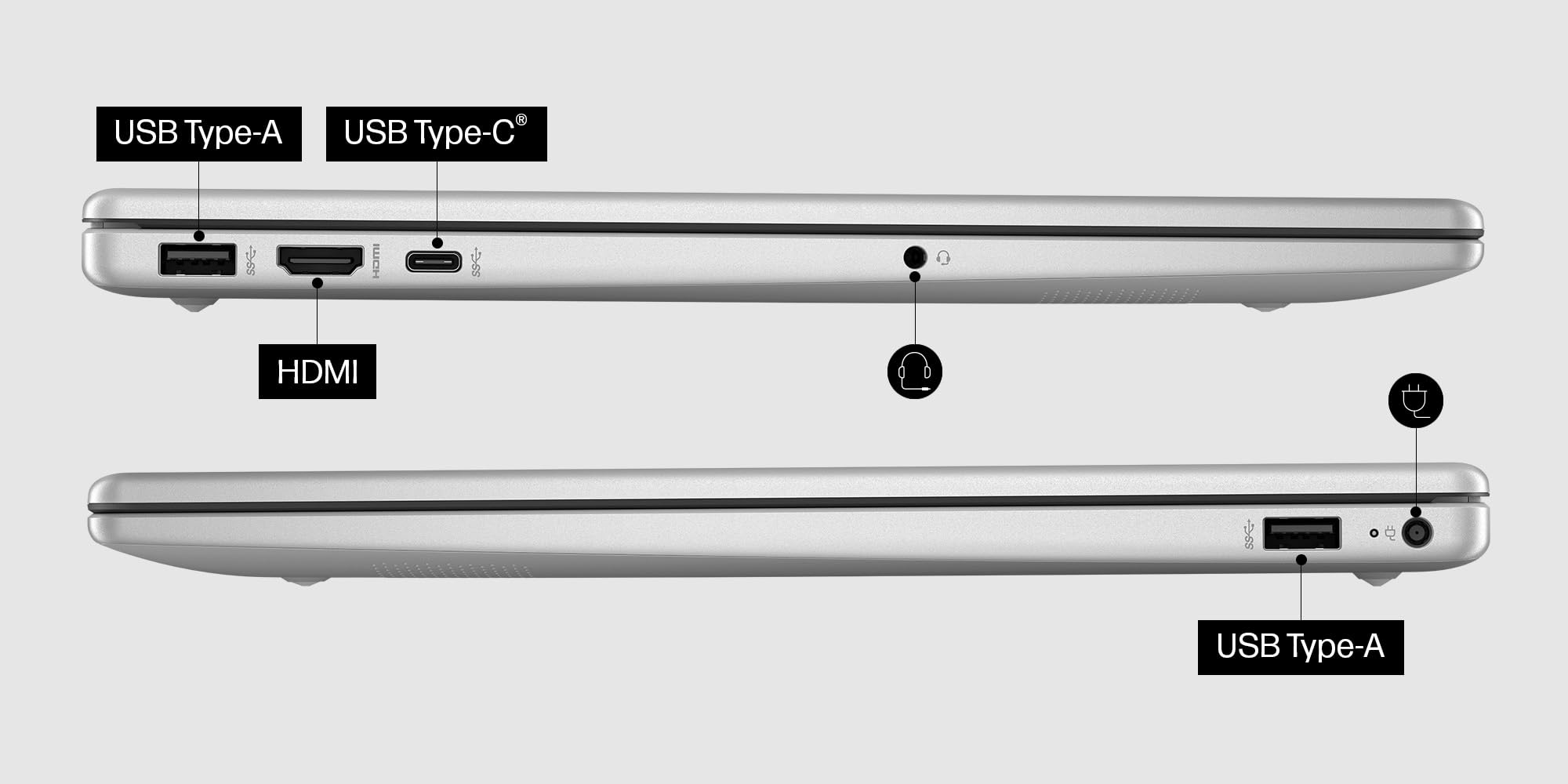 HP Laptop 15-fc0625nd | 15.6" Full HD Antiglare IPS | AMD Ryzen 5 7520U | 8GB RAM | 512GB SSD | Windows 11 | QWERTY Keyboard