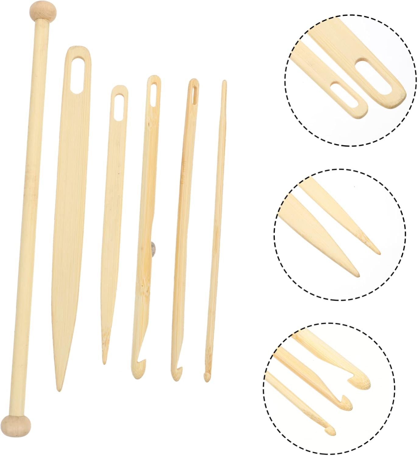 TEHAUX 1set Wood Weaving Tools Knitted Tools Needles and Crochet Hooks for Crafting Easy to Use Weaving Accessories for Beginners and Experts