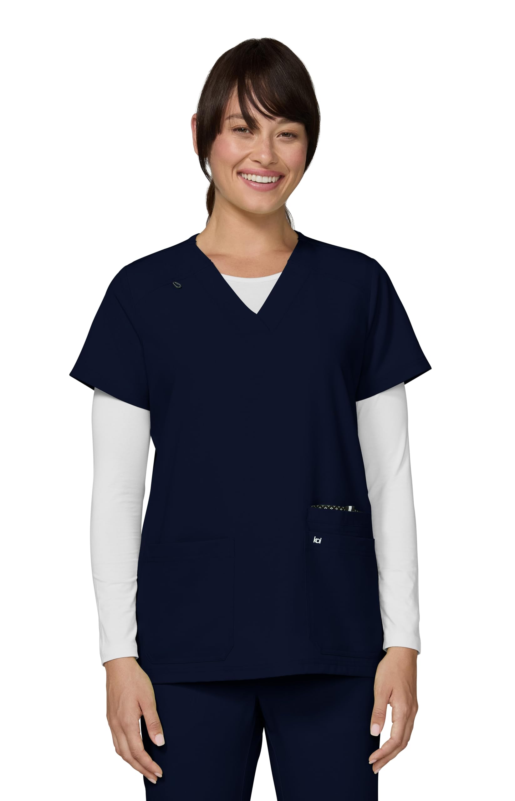 KOI Next Gen 1019 Women's Hustle and Heart Scrub Top, Navy, XS