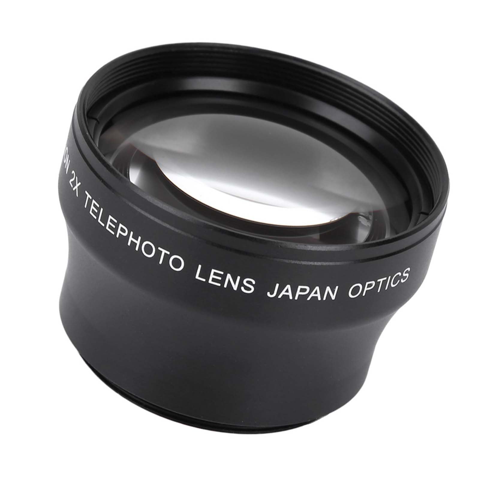 Convertisseur de Téléobjectif Haute Définition, Grossissement 2X, Caméra à Monture 37mm, Alliage D'aluminium Noir