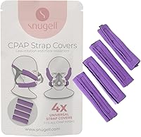 Vista 6 de CPAP - Fundas para correa para el casco (paquete de 4) – Color azul – Cojines universales para máscara CPAP – Tela polar suave para reducir
