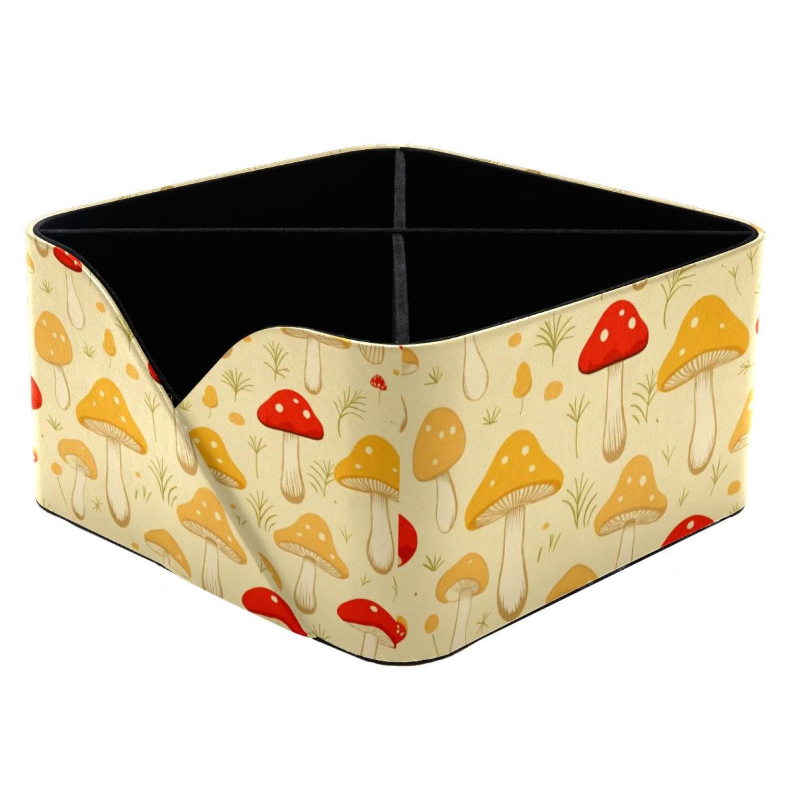 Boîte de rangement rectangulaire champignon idée cadeau