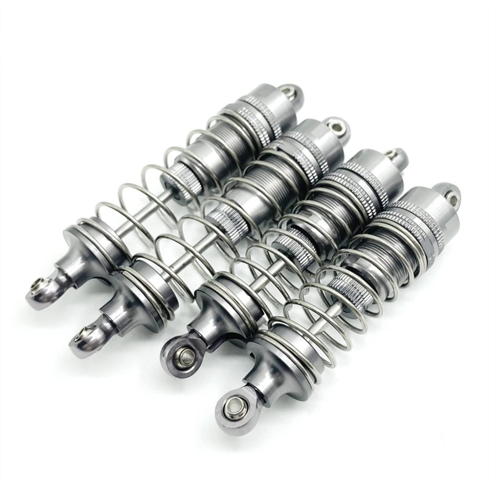 Accessori per Auto RC. Ammortizzatori Ammortizzatori Anteriori E Posteriori in Alluminio da 4 Pezzi per WLtoy 104001 1/10 Pezzi di Ricambio per Auto RC (Color : Dark Grey)
