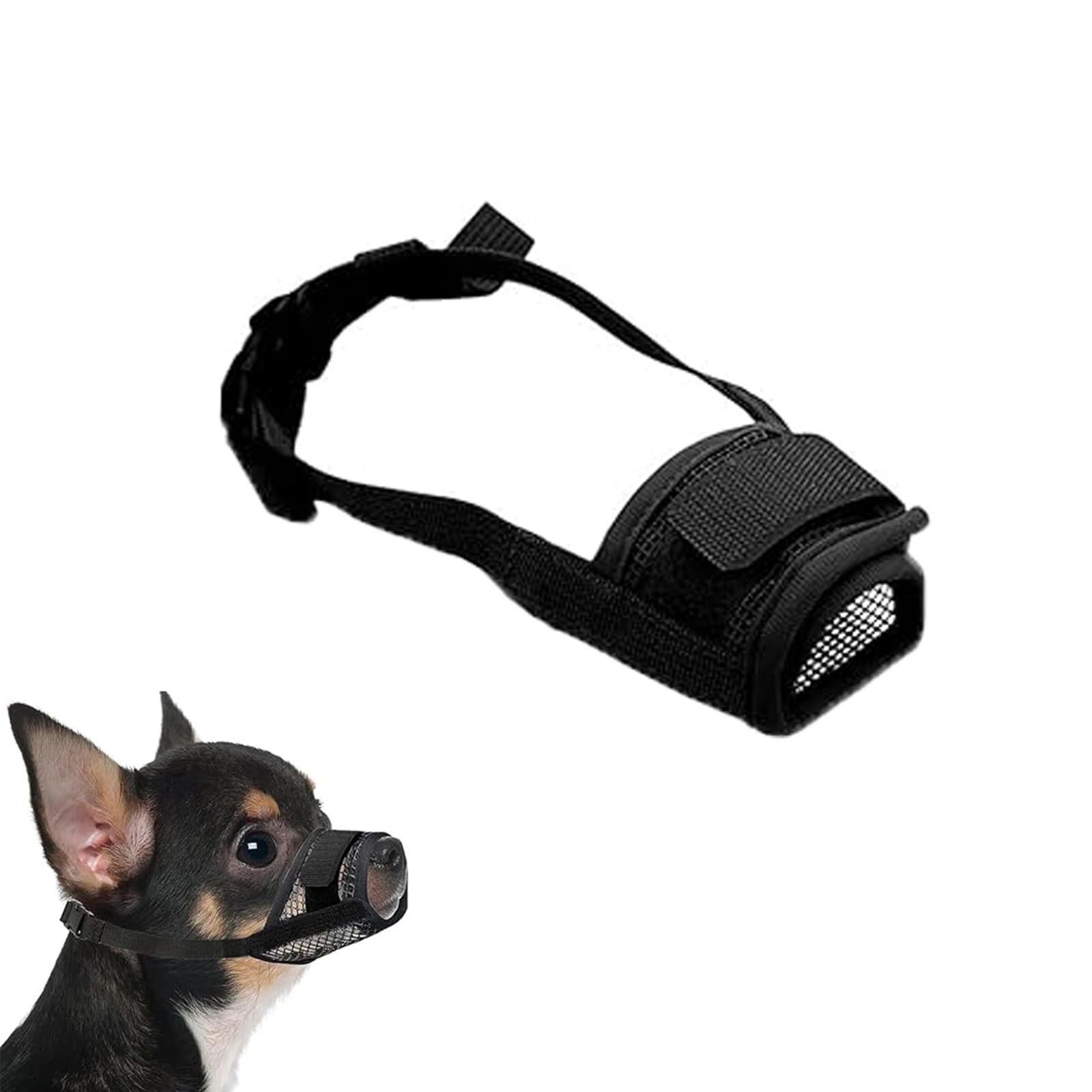 Muselières en Nylon pour Chiens pour Chien en Maille Douce Et Respirante Réglable pour Chiens De Petite Museliere Anti Aboiement pour Toilettage, Mordre Et Mastication S