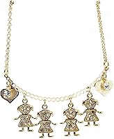 Vista 24 de SIFRIMANIA Personalized Children's Charm Choker Necklace, Boys or Girls Customizable Pendants, Growing Family Jewelry for Women