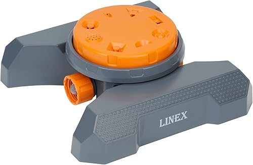 LINEX Rociadores de 8 patrones para patio, rociador de agua para césped para riego de jardines pequeños y grandes, patio y césped