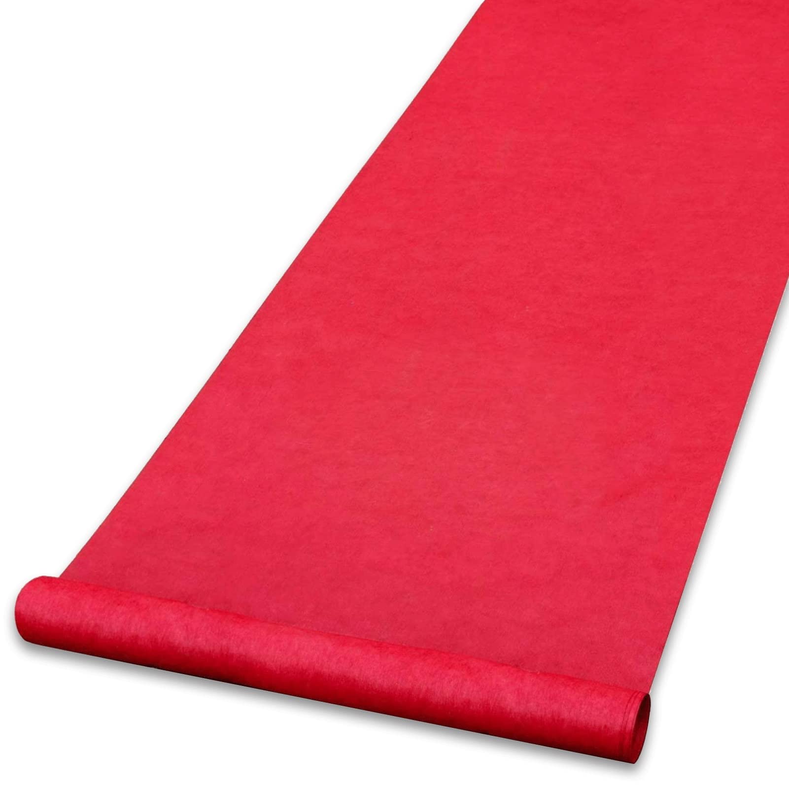 Tappeto Matrimonio, Corridori per navate Nuziali, tappeti da corridoio Rossi da 2 mm di Spessore, Tappeto da passerella Antiscivolo per navate Nuziali, per Scale da Festa Nuziale