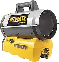 Vista 1 de DeWalt 68,000 BTU 20 Volt Batería de arranque portátil calentador de propano sin cable con diseño de aire forzado de barril silencioso para sitio