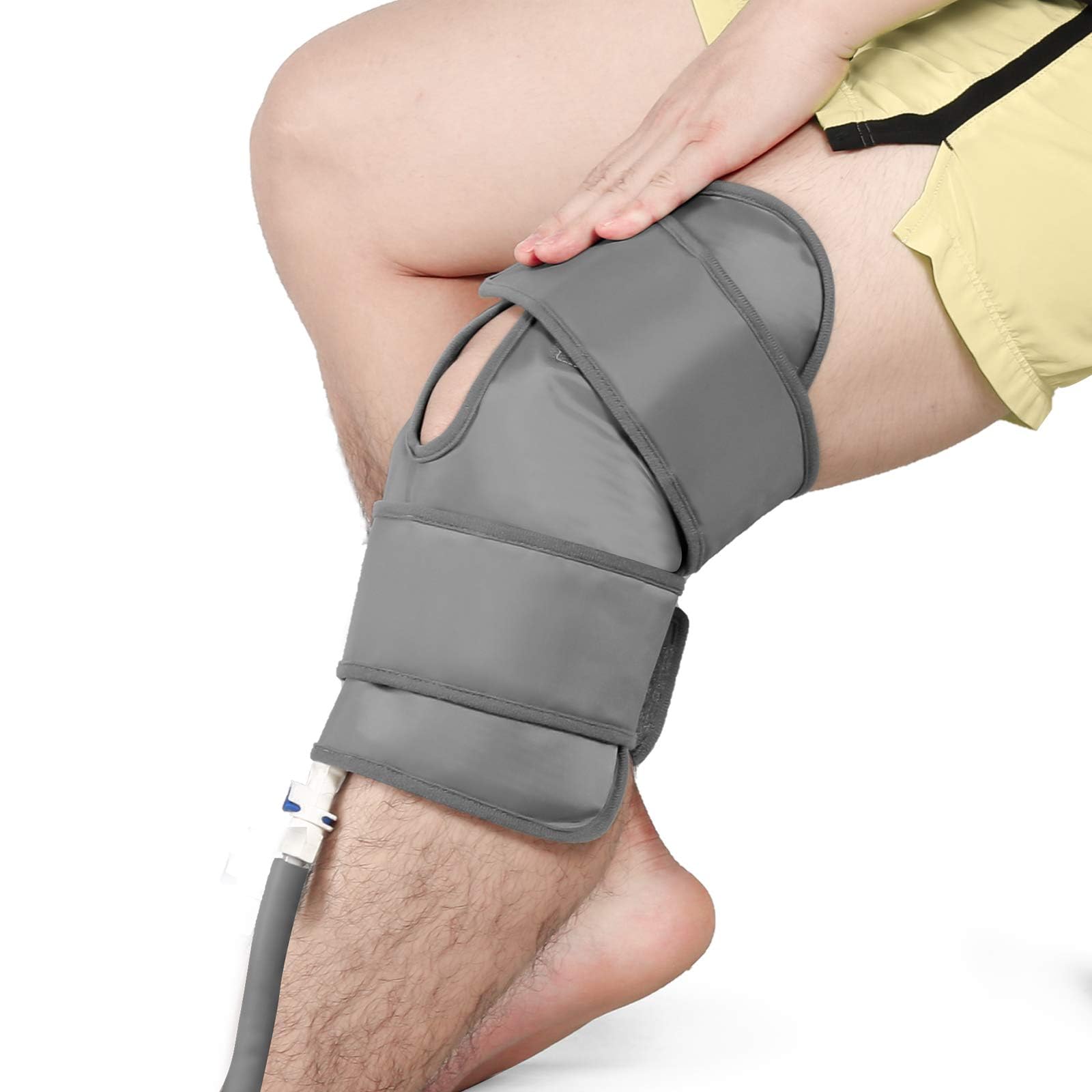 Cryo Cuff - Kit de máquina de terapia de frío de rodilla, portátil, máquina de compresión de frío de rodilla, sistema de congelación de crioterapia, paquete frío para recuperación postoperatoria y