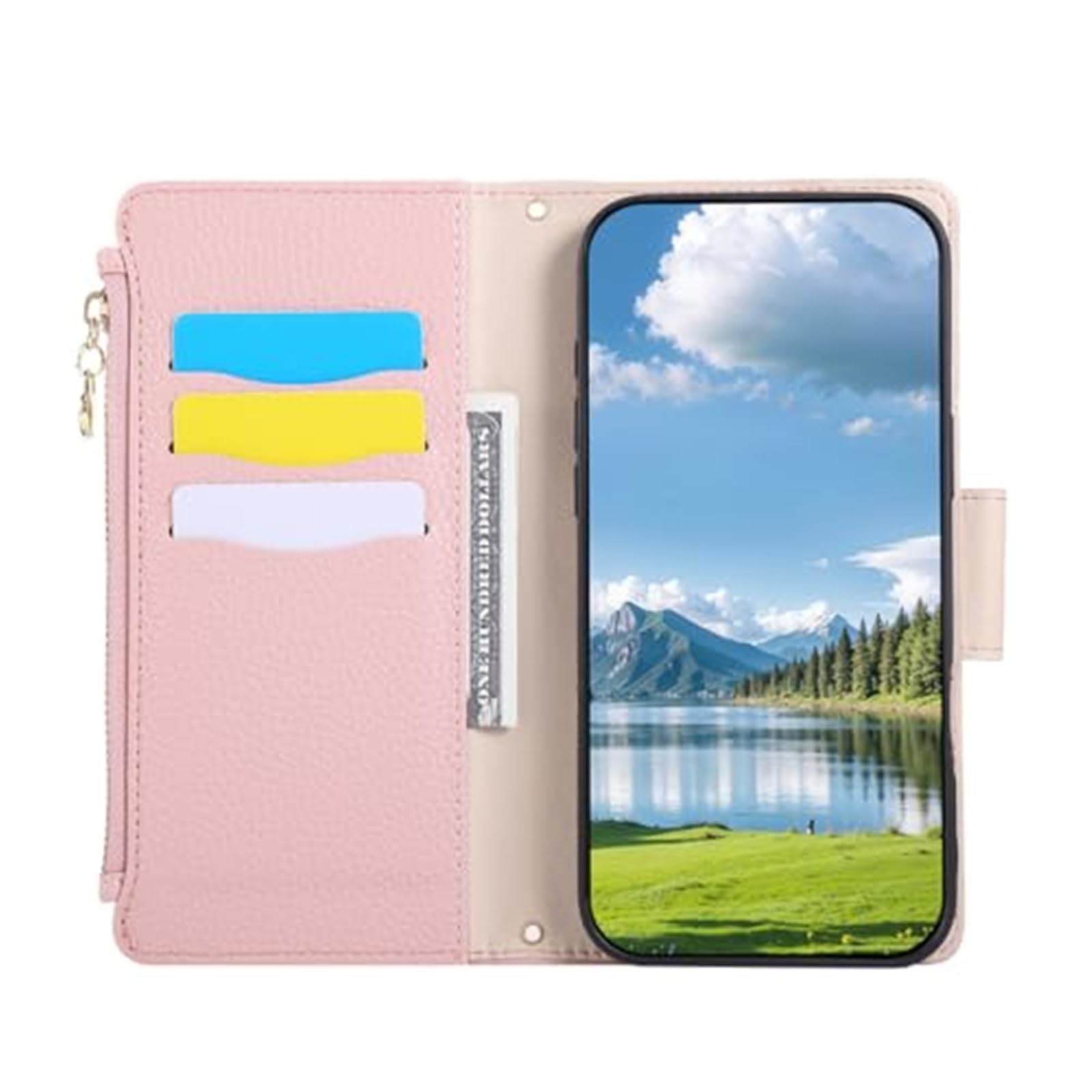 Generico Etui na iPhone 17 Pro Max/17 Pro/17 Air/17, etui na zamek błyskawiczny Shell ze smyczą do noszenia etui (zielony, 17 Air)