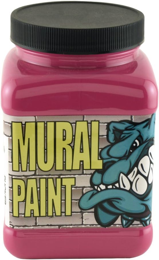 Acrylic Mural Paint for Interior and Exterior Murals - Lightfast, Mixable, Hard-Wearing Vibrant Pigment, 16 Oz Pucker (2474)