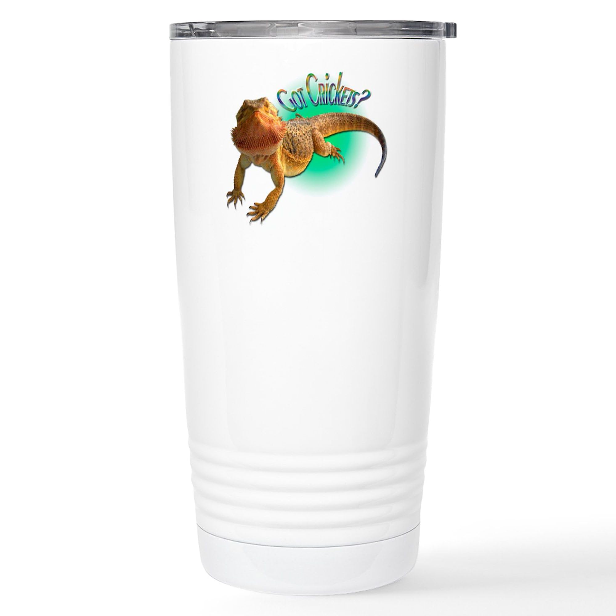 CafePress Bearded Dragon Got Crickets 5 Stainless Steel Trav 20 oz. Insulated Stainless Steel Coffee Tumbler