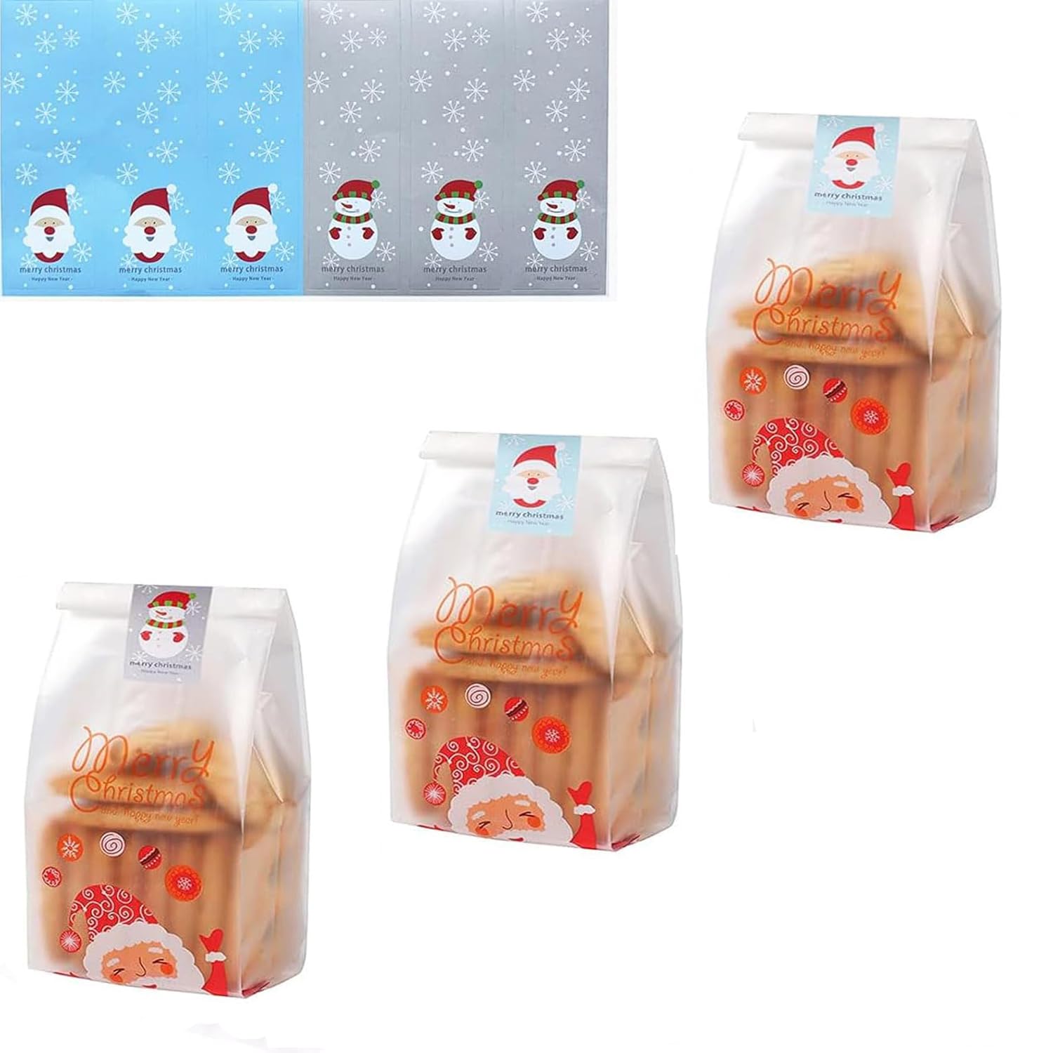 Sacchetti Regalo di Natale 50 Pz Sacchetti di plastica di Babbo...25/50/100 pz Sacchetti Regalo Di Natale 4 Colori Babbo Natale...Buste Natalizie, sacchetti e bustine per regali originali