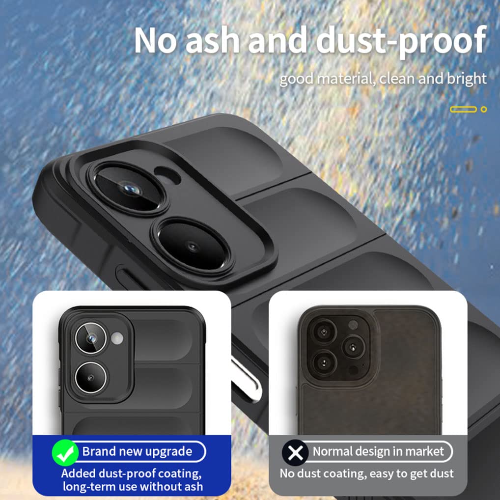 DESSEN Cover Per Realme 10 4G – Custodia In TPU Trasparente Con Cornice Colorata, Antiurto E Anti-Impronta (Nero)