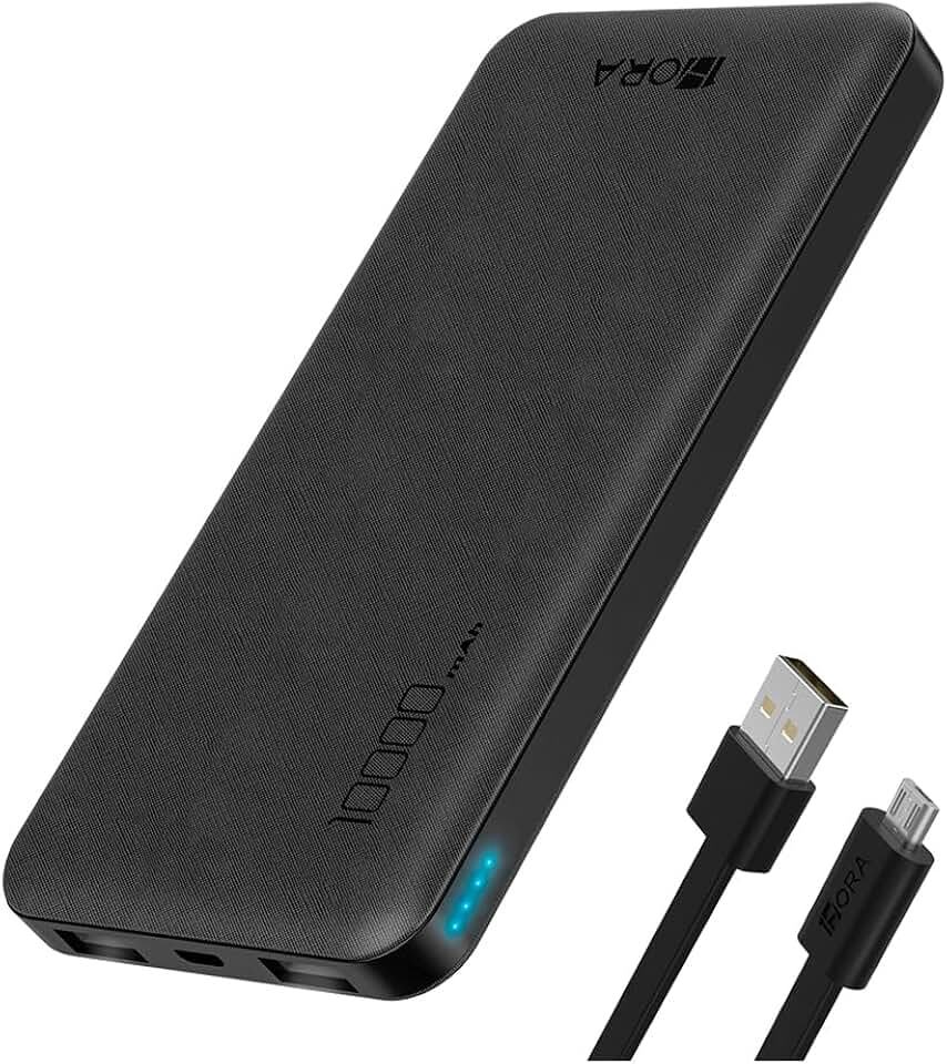 Carregador Portátil Power Bank 10000mAh Preto Carregamento Rápido em 1Hora Design Compacto e Elegante Ideal para Uso Diário e Viagens Alta Capacidade