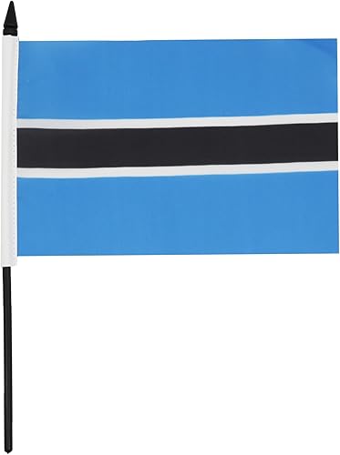 Miniatura 31 de Bandera de mesa Sierra Leona de 5 x 8 pulgadas, bandera de escritorio de Sierra Leona, 8.3 x 5.5 in, barra y base de plástico negro AZ FLAG