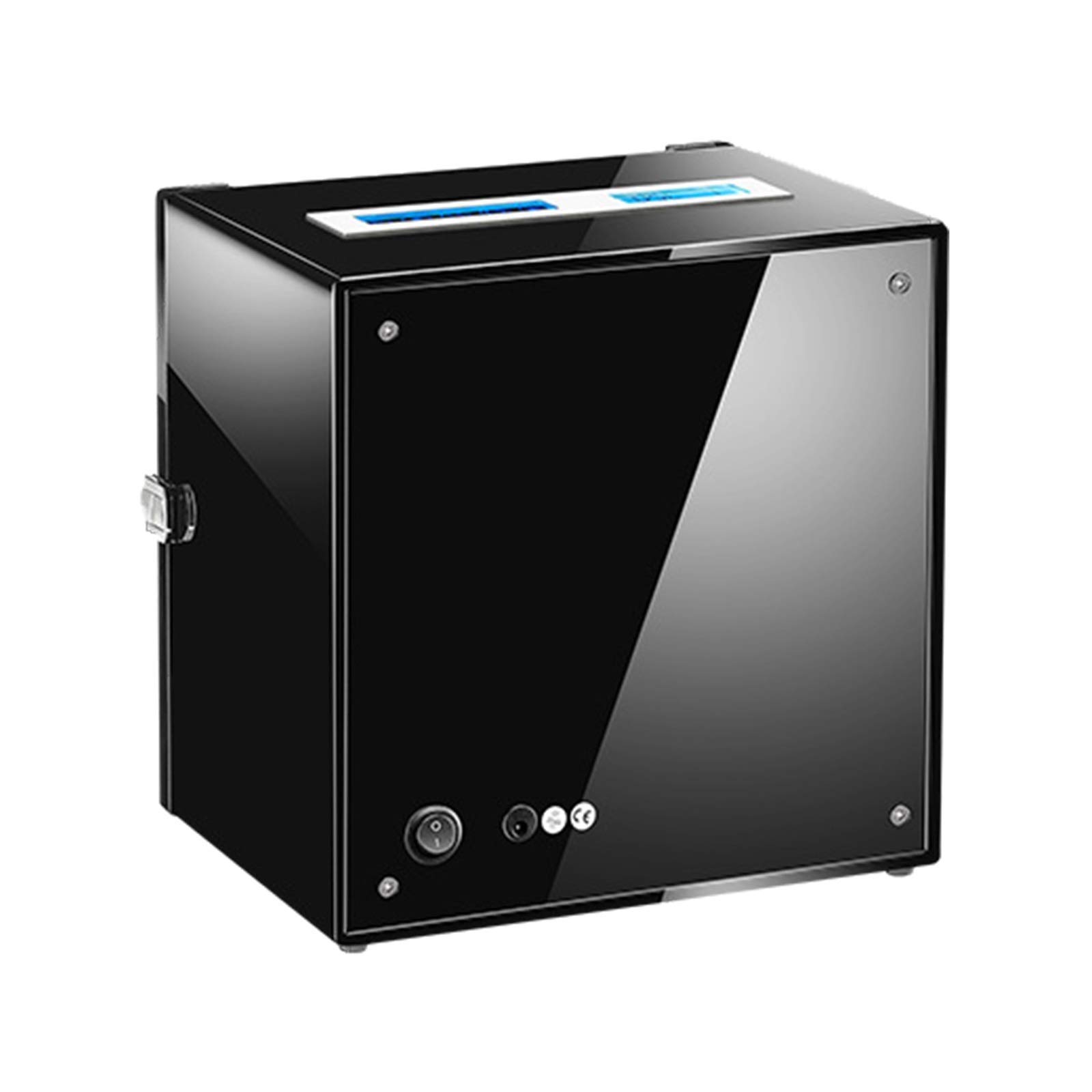 Caricatore Automatico per Orologi con 4 Display LCD, Schermo Touch, Telecomando, retroilluminazione a LED, Cuscini per Orologi Regolabili, Motore Silenzioso. Marrone, NER，Black