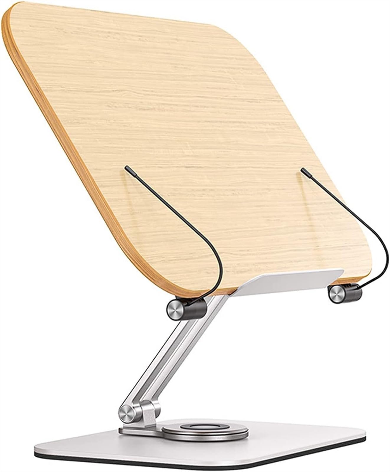 Atril para Lectura, Soporte de Madera para Libros, Soporte para portátil de Altura Ajustable, rotación multiángulo, para lectores, Estudiantes y niños
