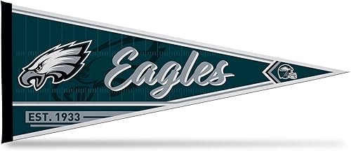 Vista 32 de Rico Industries NFL Football Classic - Banderín de fieltro de 12 x 30 pulgadas para decoración de pared, ideal para el hogar, dormitorio, decoración