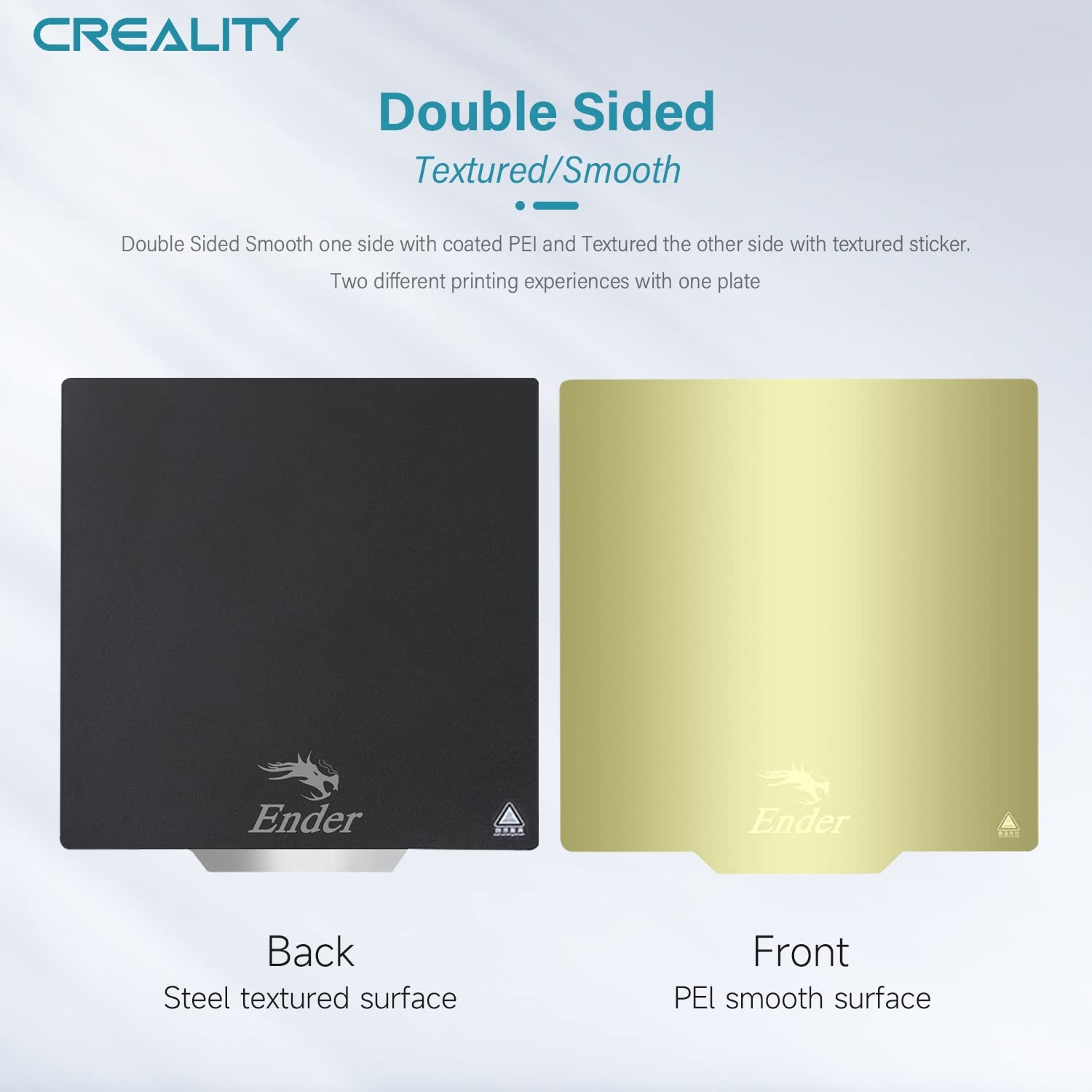 Creality Official Ender 3 Build Plate, 235x235mm Double-Sided Magnetic Bed Plate Smooth+Textured Surface Flexible Removable Printing Platform for Ender 3/3 V2/3 Pro/3 S1/3 S1 Pro/3 V3 SE/K1C/K1 SE