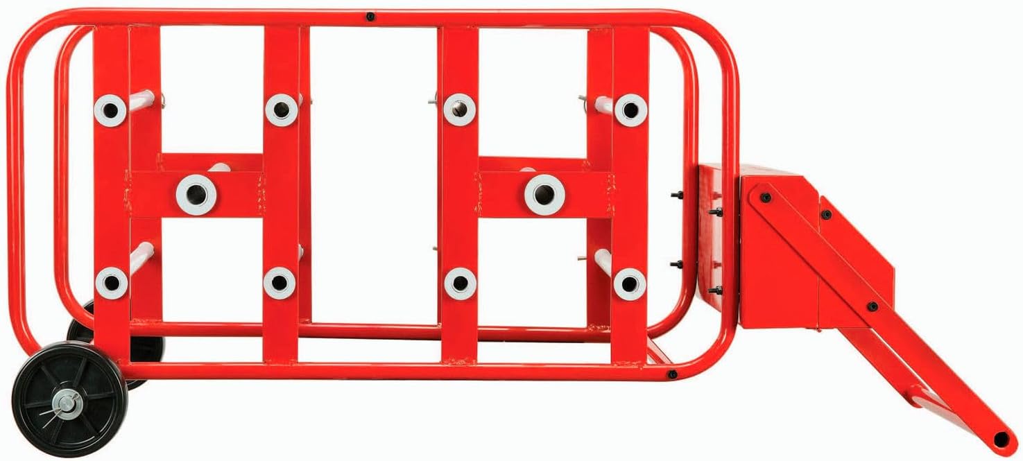 Global Industrial Wire Reel Caddy, 14"W x 16"D x 31"H, Orange