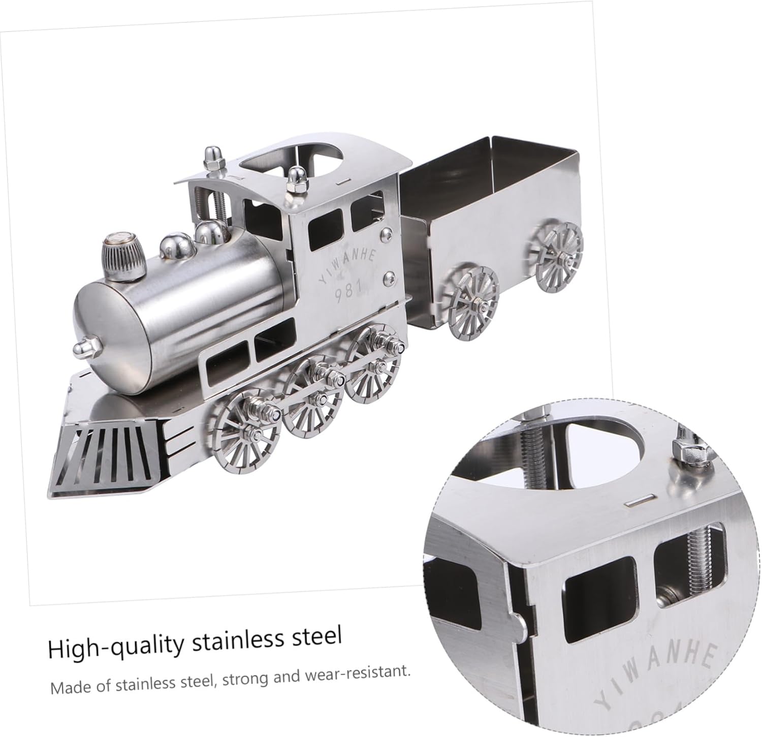 ibasenice 1set Steam Train Model Desk Decor Retro Style Locomotive Ornament Realistic Detailing for Home Office Unique for Train Enthusiasts Construction