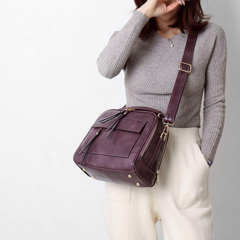 Wild Oil Wax Handbag-exquisite Bag Ladies Handbag Fashion Shoulder Messenger Temperament Wallet Multi-pocket Capacity