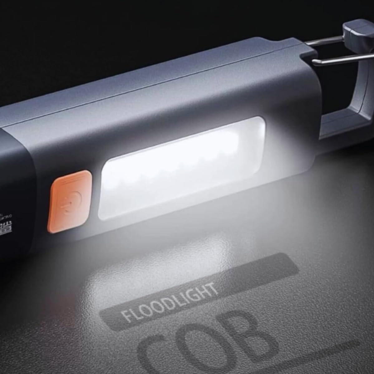 Mini Lanterna Led Recarregável USB com Gancho Portátil, Compacta, Resistente à Água, Iluminação XPE e COB, Ideal para Camping, Pesca, Emergências e Uso Diário - Plástico