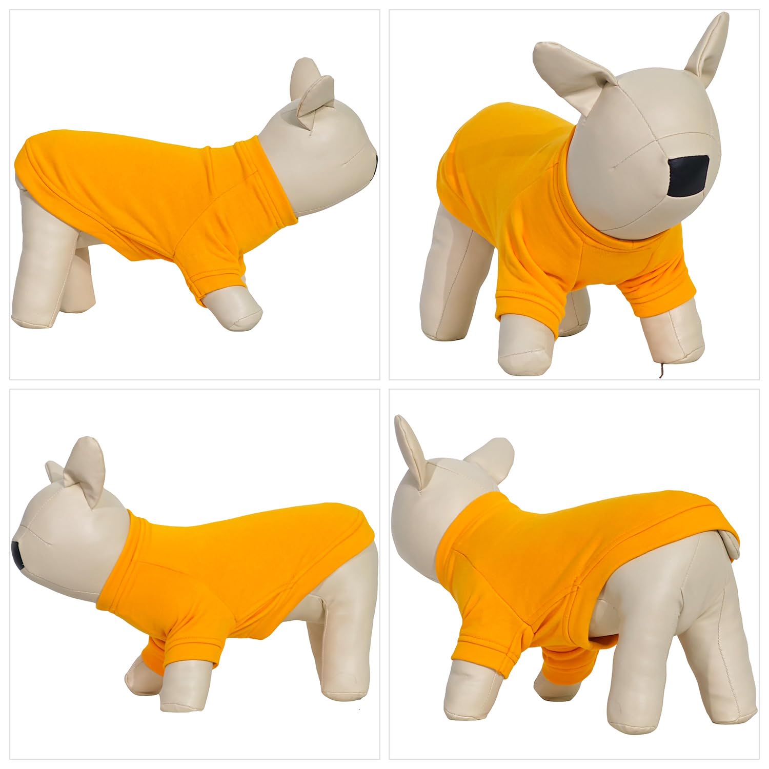 Lovelonglong Dog Pullover Sweatshirt Autumn Winter Cold Weather Dog T-Shirts for Small Medium Large Size Dogs Chihuahua Clothes Orange XS - Image 3