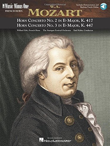 Mozart - Horn Concerto No. 2, Kv417; Horn Concerto No. 3, Kv447 Music Minus One French Horn Book/Online Audio #TOP5